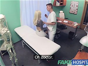 fake medical center scorching Italian babe with enormous bra-stuffers